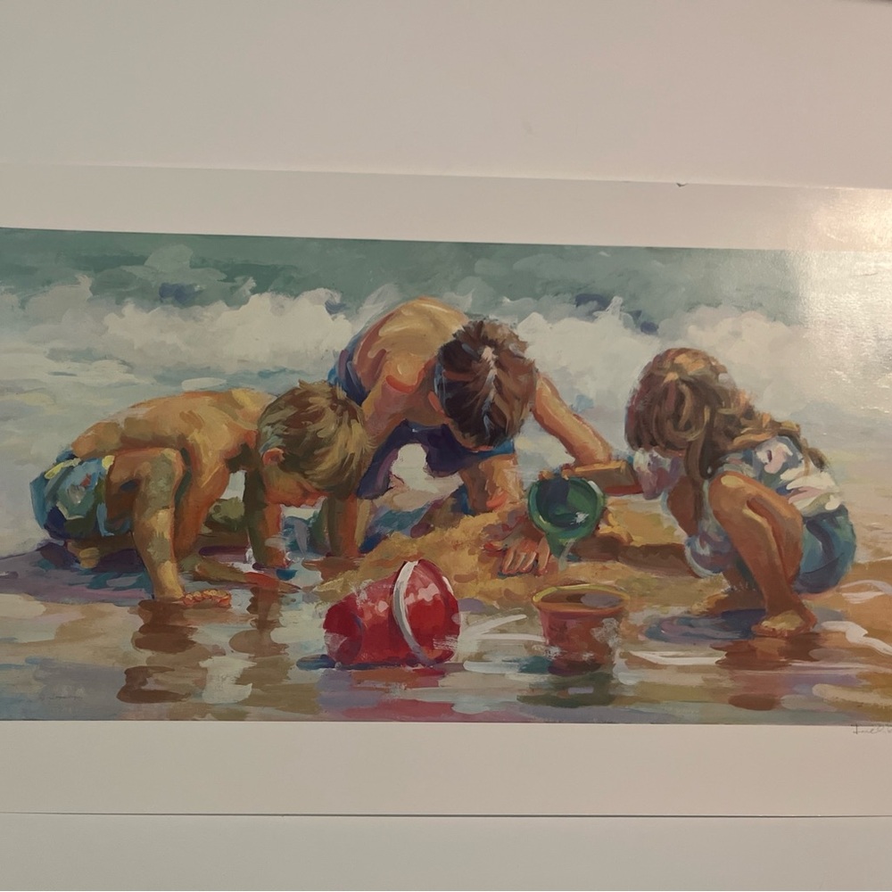 Lucelle Raad Signed Artist-Proof Print “Three Mucketeers” Nostalgic Beach Art
